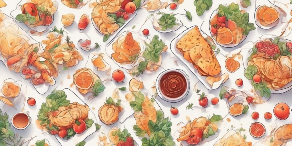 feed in illustration style with gradients and white background
