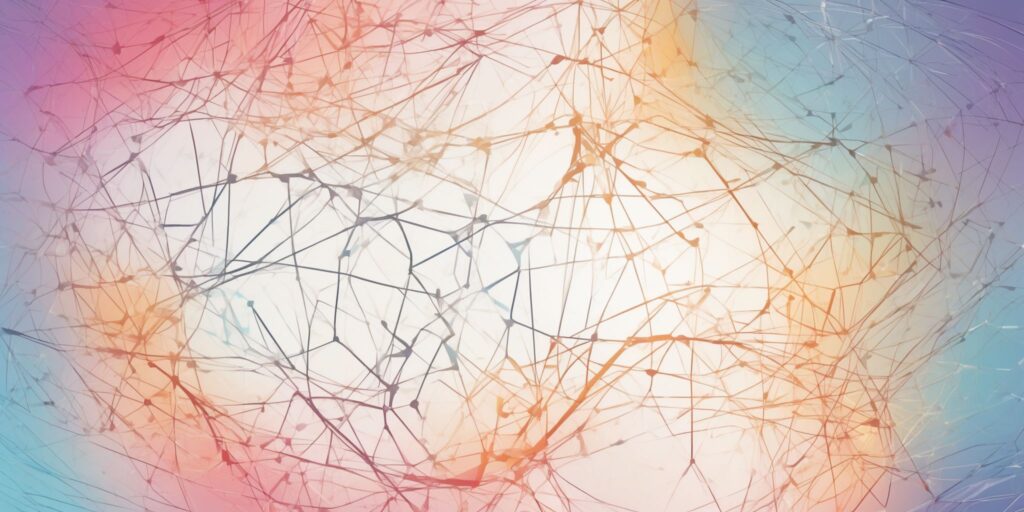 Connection in illustration style with gradients and white background