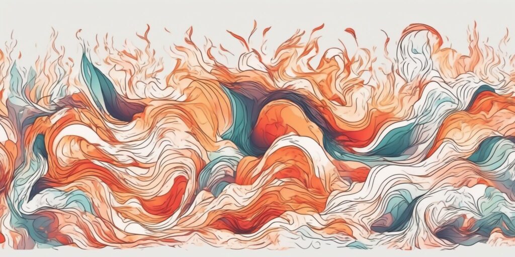 Spreading like wildfire in illustration style with gradients and white background