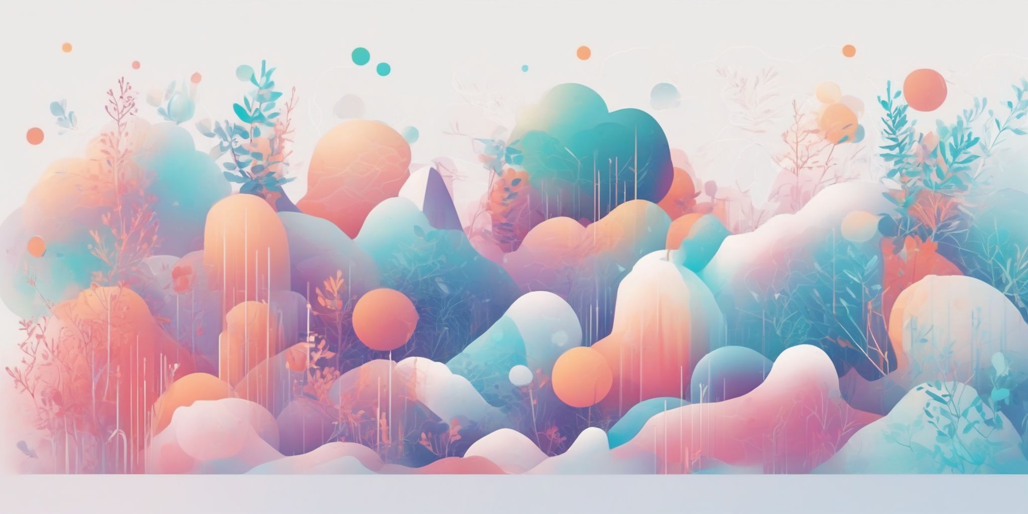 trends in illustration style with gradients and white background