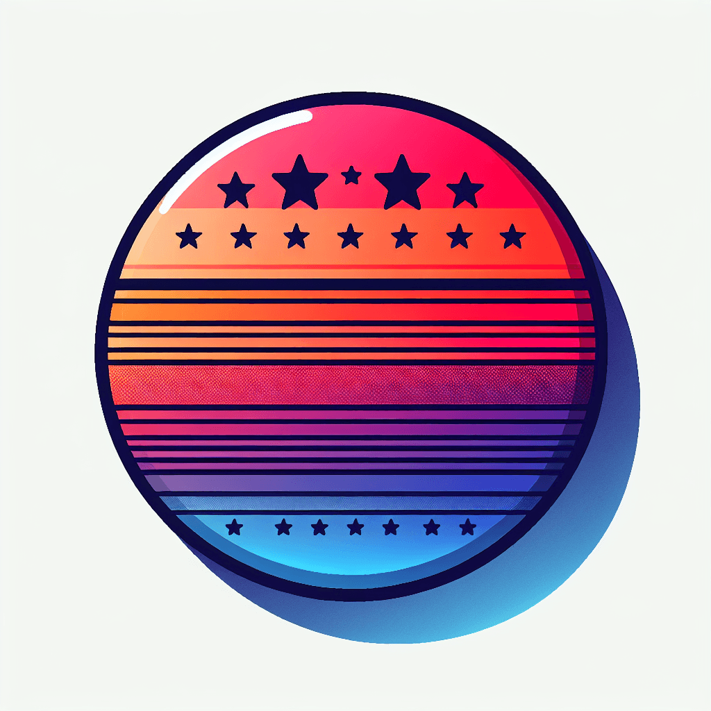 Campaign button in illustration style with gradients and white background